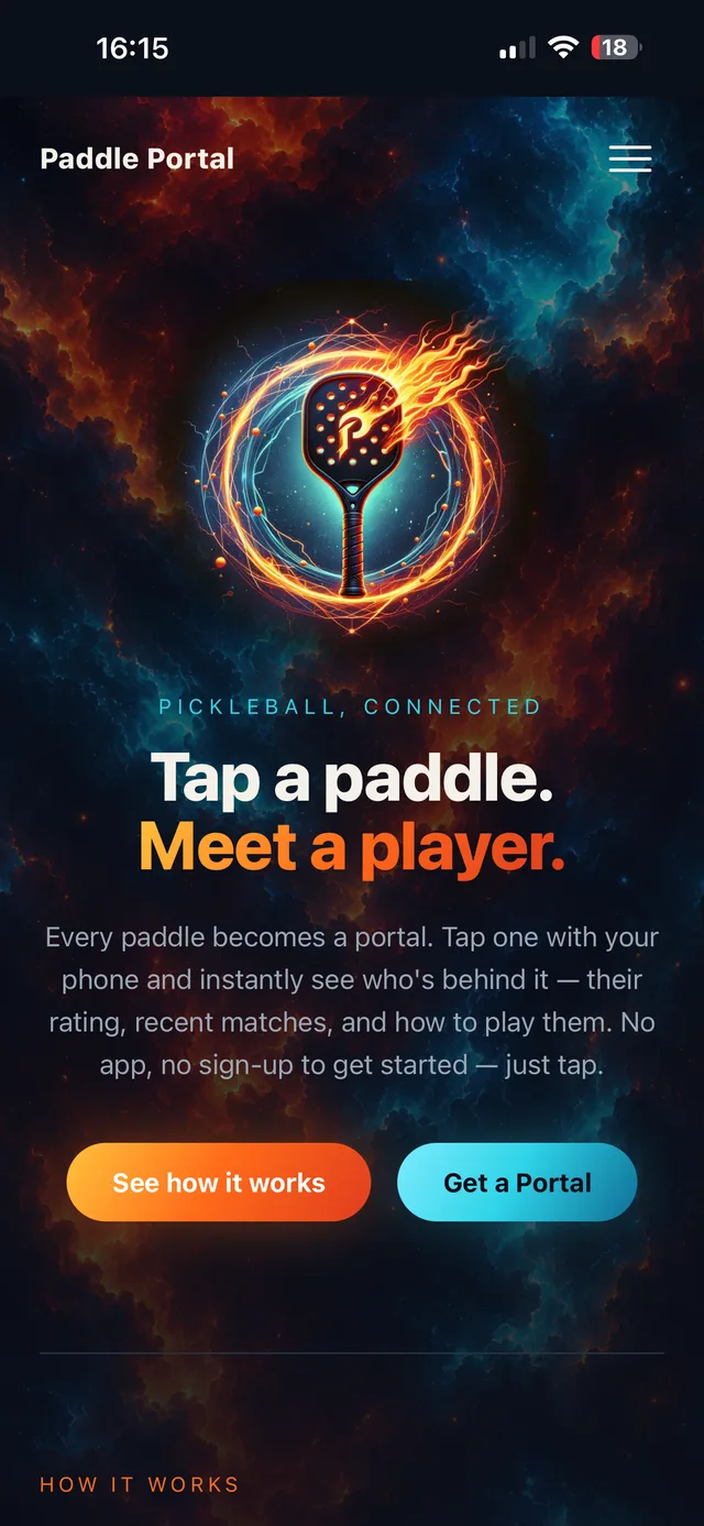 Tap a paddle, meet a player